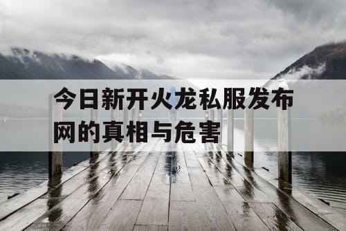 今日新开火龙私服发布网的真相与危害
