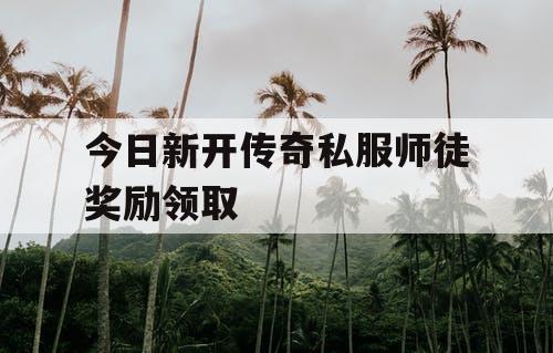 今日新开传奇私服师徒奖励领取