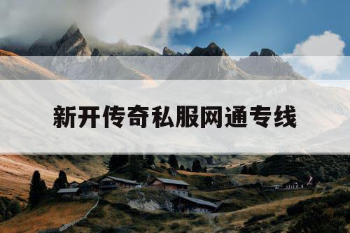 新开传奇私服网通专线