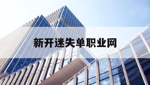新开迷失单职业网