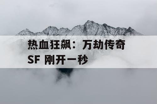 热血狂飙：万劫传奇 SF 刚开一秒