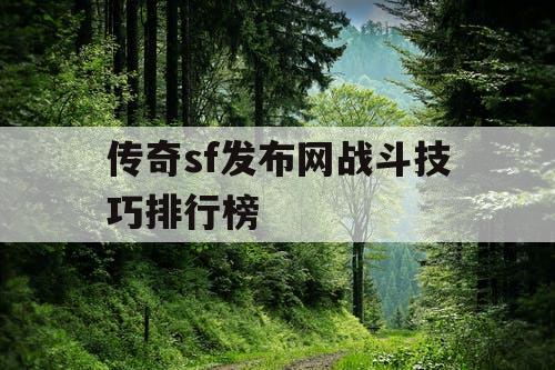 传奇sf发布网战斗技巧排行榜